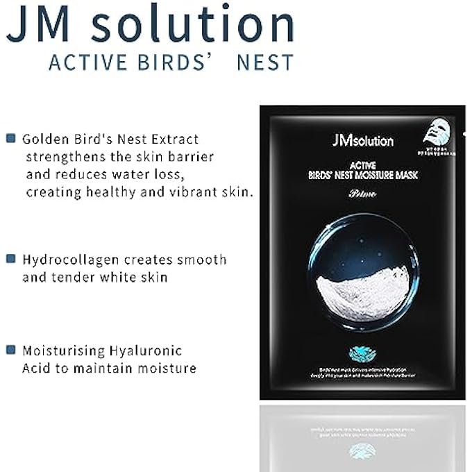 JMsolution JM FACE MASK [10PACK] HYDRATING COLLAGEN FACIAL MASKS - PORE MINIMIZER - PEEL OFF SHEETS - KOREAN BEAUTY SKIN CARE - MOISTURIZING SHEET PACK - Image 4
